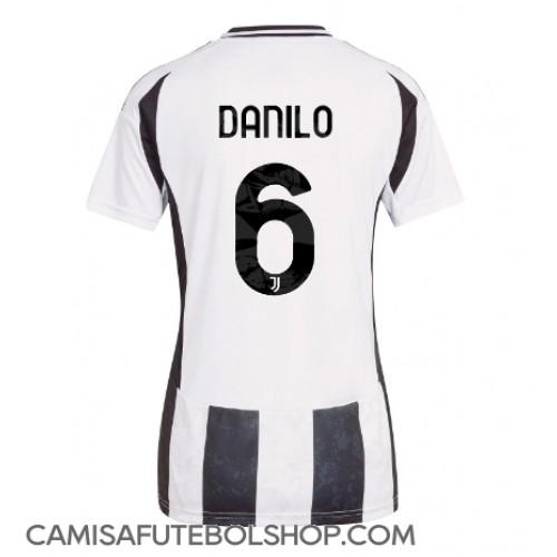 Camisa de time de futebol Juventus Danilo Luiz #6 Replicas 1º Equipamento Feminina 2024-25 Manga Curta